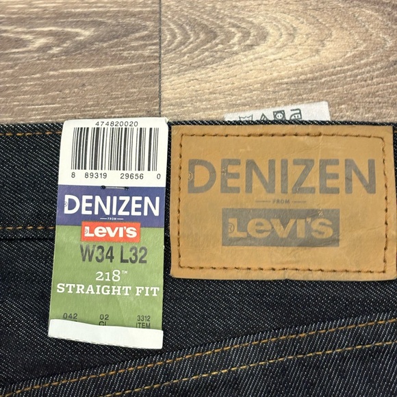 Levi's Denizens 218 Men's Deep Indigo Straight Jeans Size 34 x 32  NWT - Picture 4 of 5